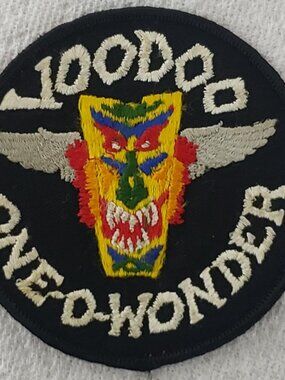VINTAGE VOODOO ONE-O-WONDER MCDONNELL F-101 VIETNAM MORALE PATCH 4"